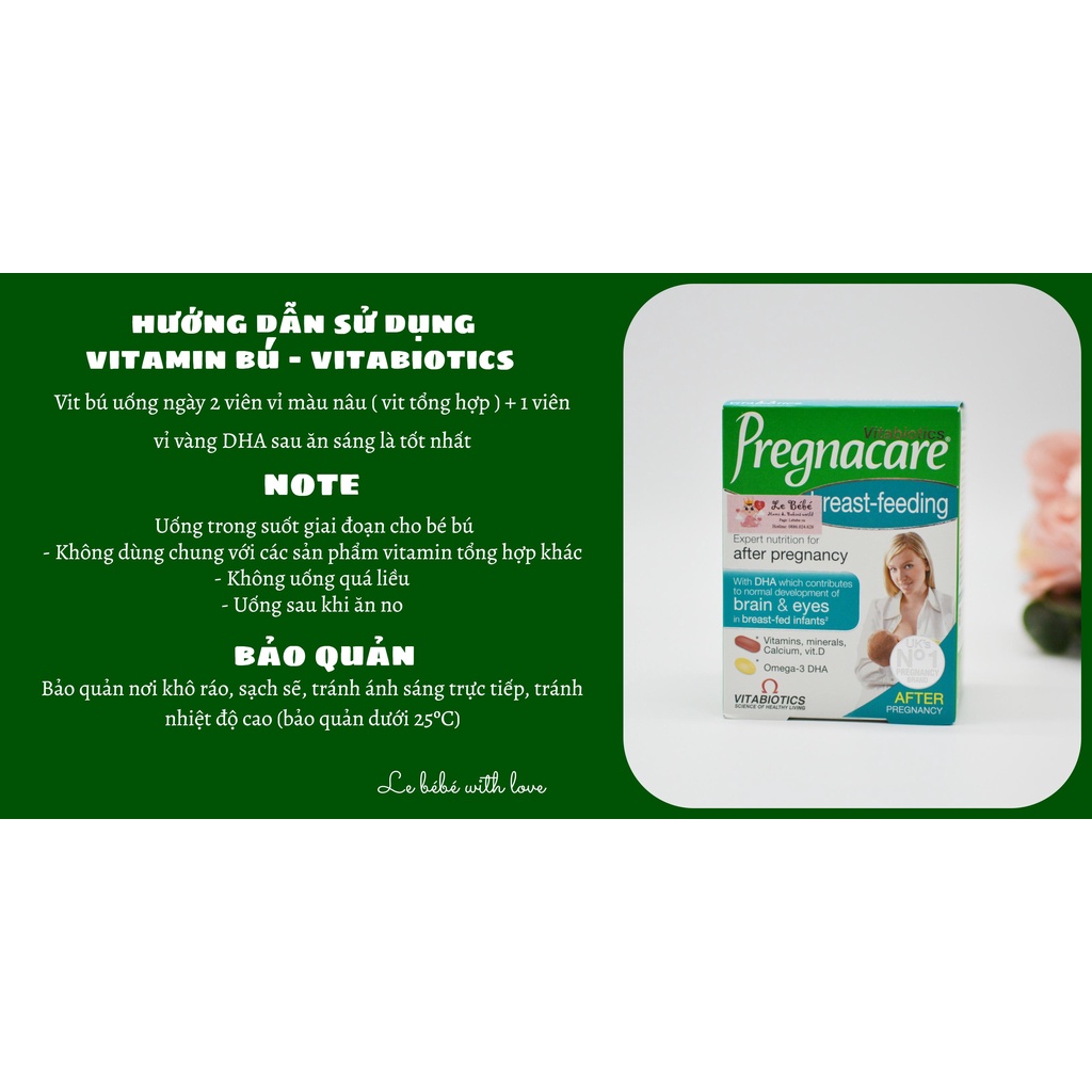 Vitamin tổng hợp cho mẹ sau sinh Pregnacare Breast feeding