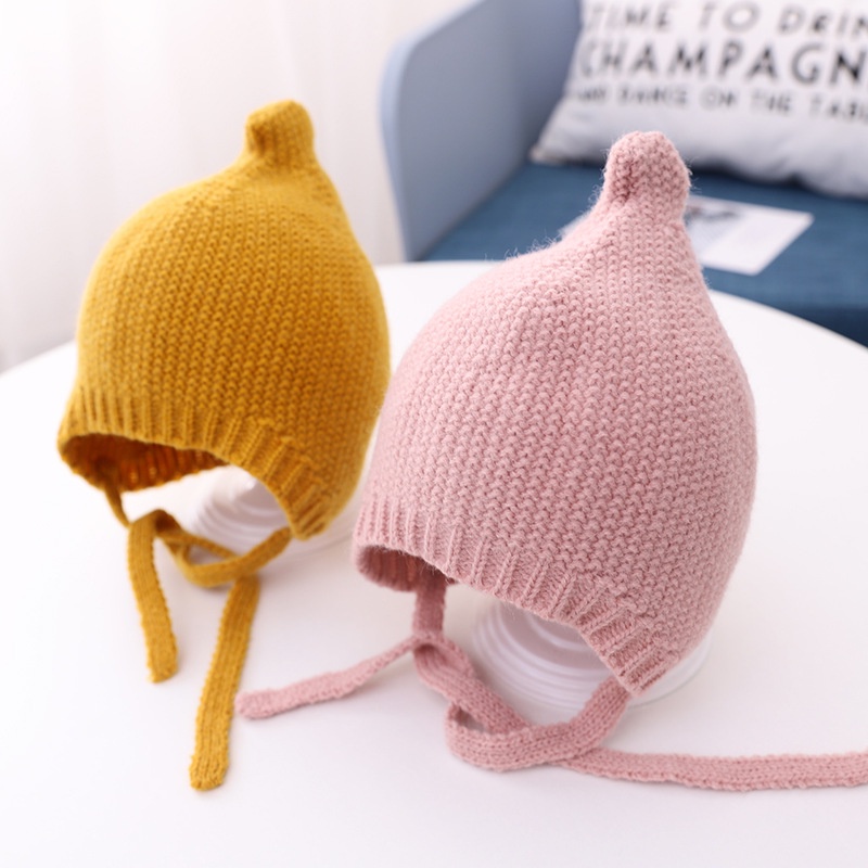 Mũ beanie dệt kim mềm mại giữ ấm mùa đông dành cho bé
