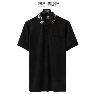 Áo polo nam FEAER DENIM chất thấm hút thoáng khi vải cotton GOLD SNAKE