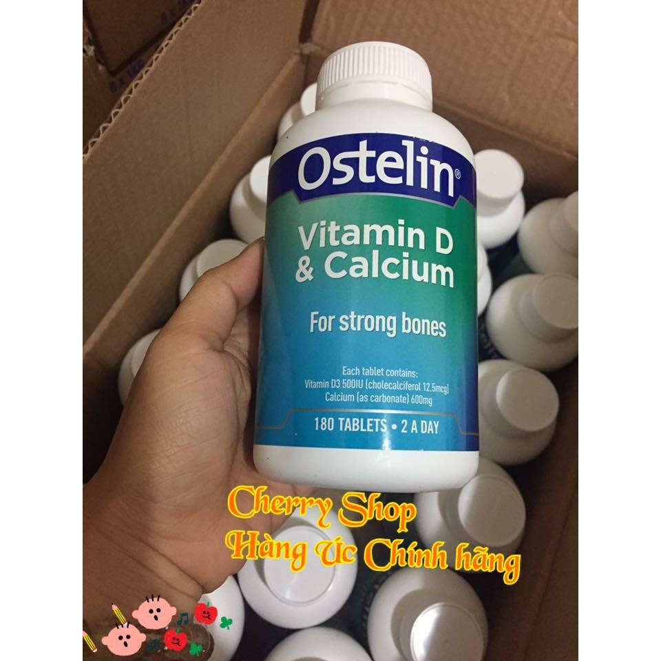 Bổ sung canxi Ostelin Calcium +D3 180 viên