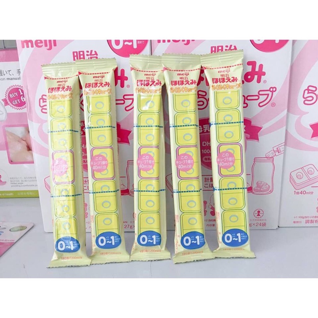 Sữa Bột Thanh Tách Lẻ Meiji EZcube 0 1 Cho Bé