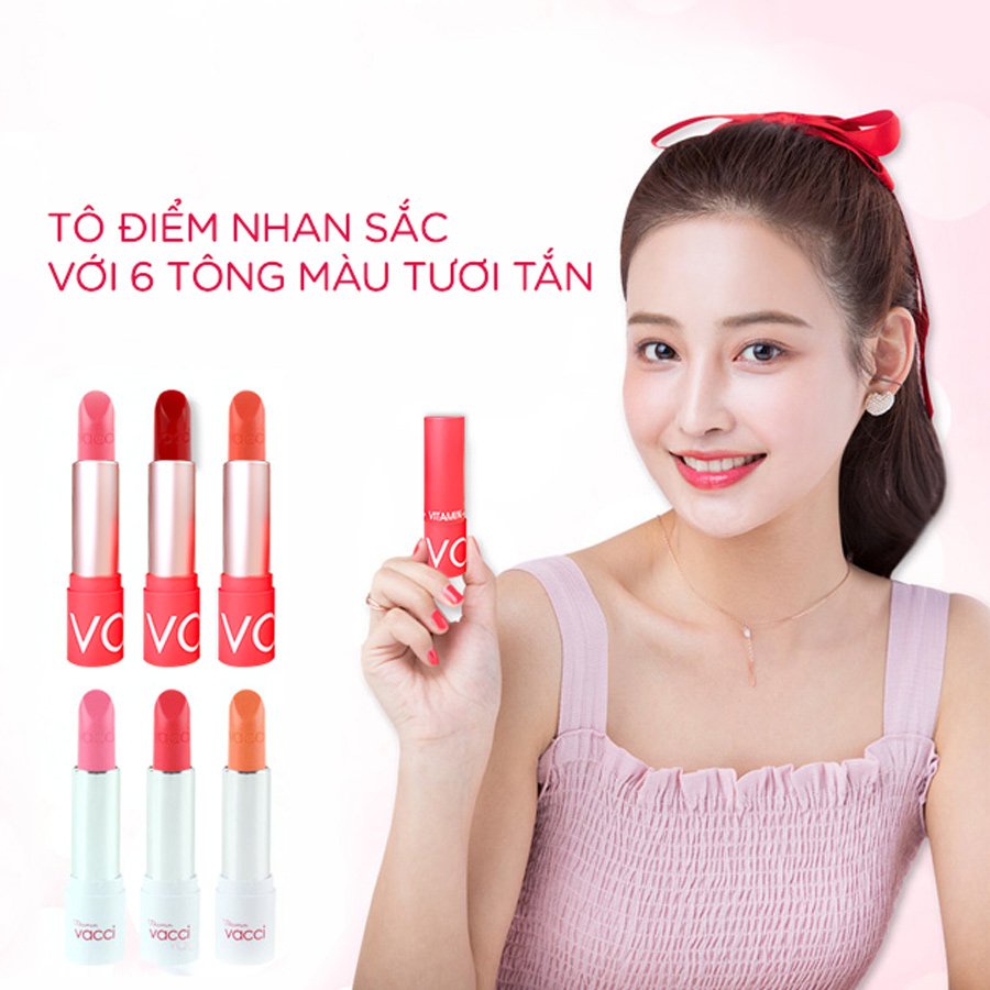 Son dưỡng có màu lâu phai cao cấp Vacci Vitamin Tint Lipstick