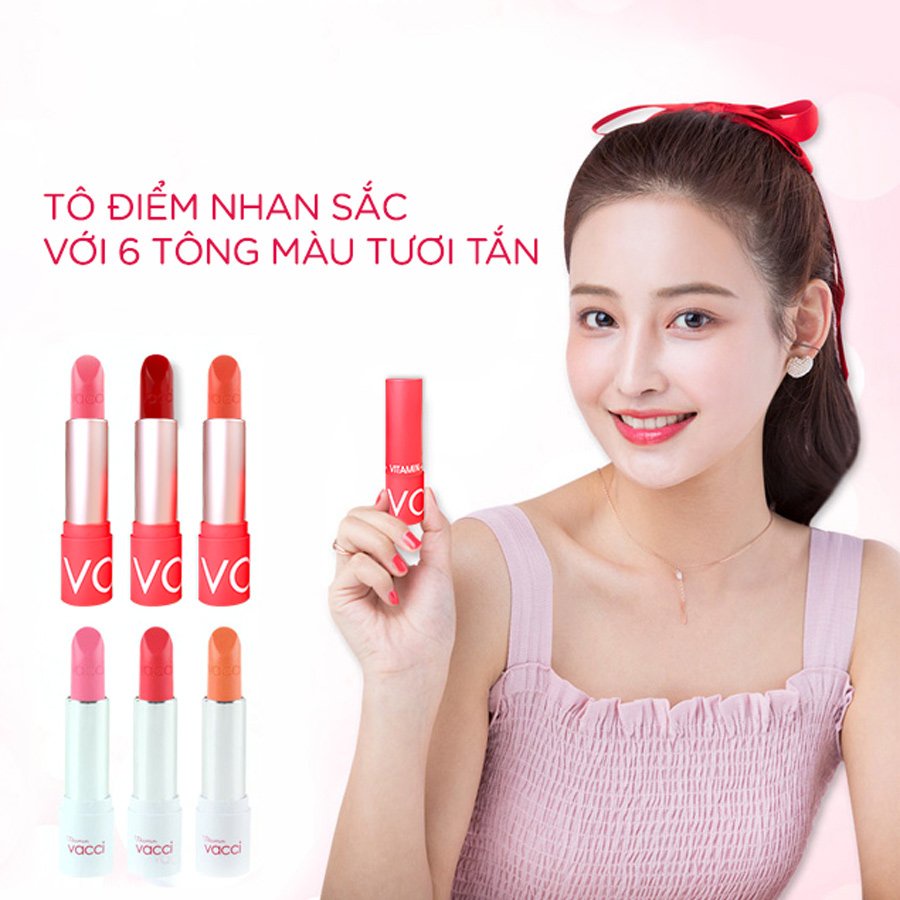 Son Dưỡng Môi Có Màu Lâu Phai Vacci Vitamin Tint Lipstick (Hàn Quốc)