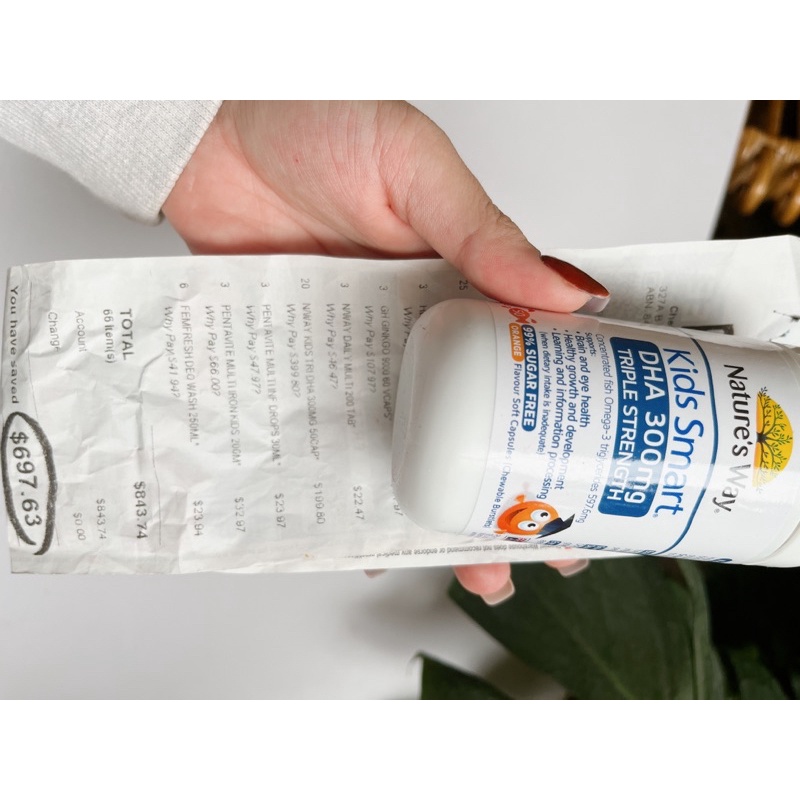 Viên Uống Nature's Way Kids Smart DHA 300mg Triple Strength Tăng Cường Sự Phát Triển Của Trẻ 50 Viên - Mẹ Rofi