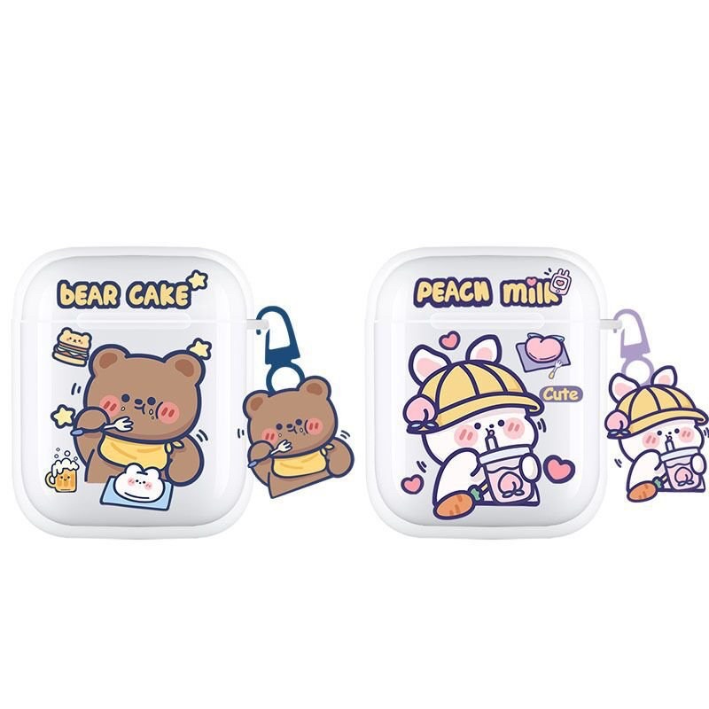 Vỏ bảo vệ tai nghe bluetooth Airpods bằng Sillicone dẻo, ốp Case cute, Airpods 2/pro - NUTACASE
