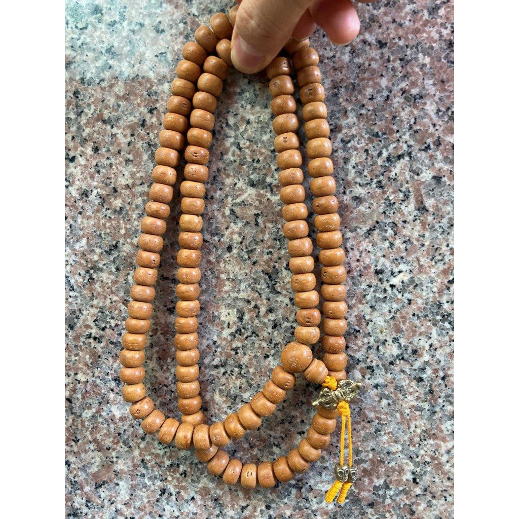 Chuỗi 108 hạt Bồ đề Phật nhãn tự nhiên Nepal  - Nepali Handmade Shiny Natural Bhodi Chitta Mala