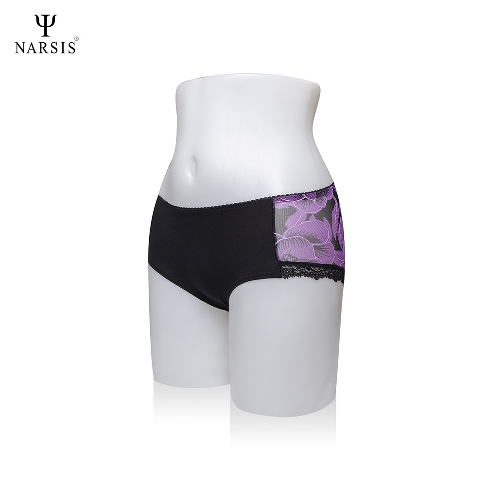 Quần lót nữ Narsis K0028 màu đen hoa tím