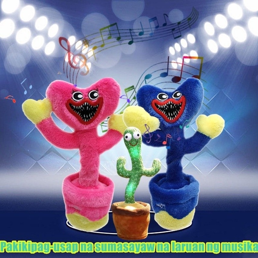 All set 40cm poppy playtime huggy wuggy Bobby Sausage Monster Doll Toy Plush Doll Christmas Gift poppy sausage doll can sing, dance and talk