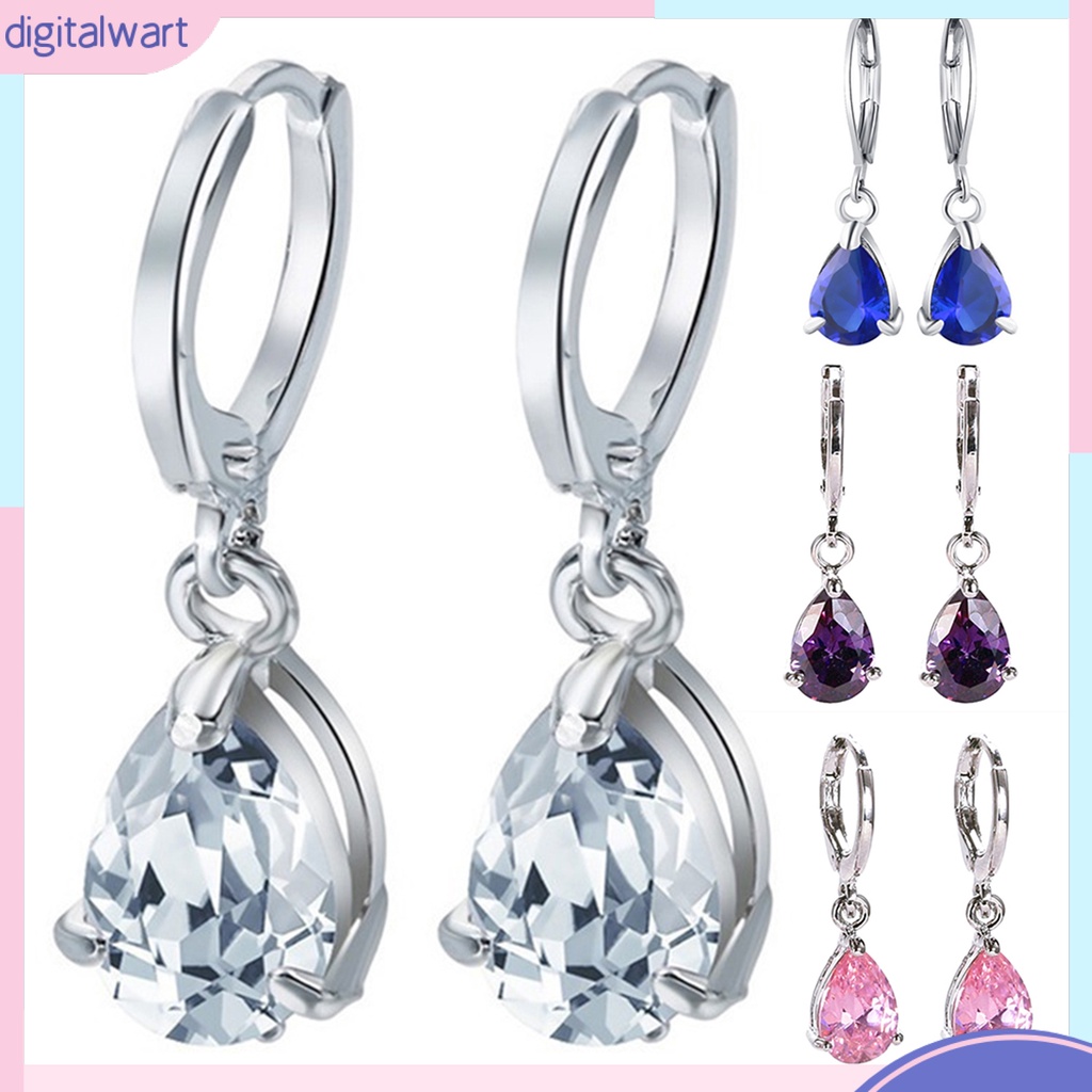 Bông Tai Hình Giọt Nước Chất Liệu Thân Thiện Với Da Thiết Kế Đơn Giản Thanh Lịch