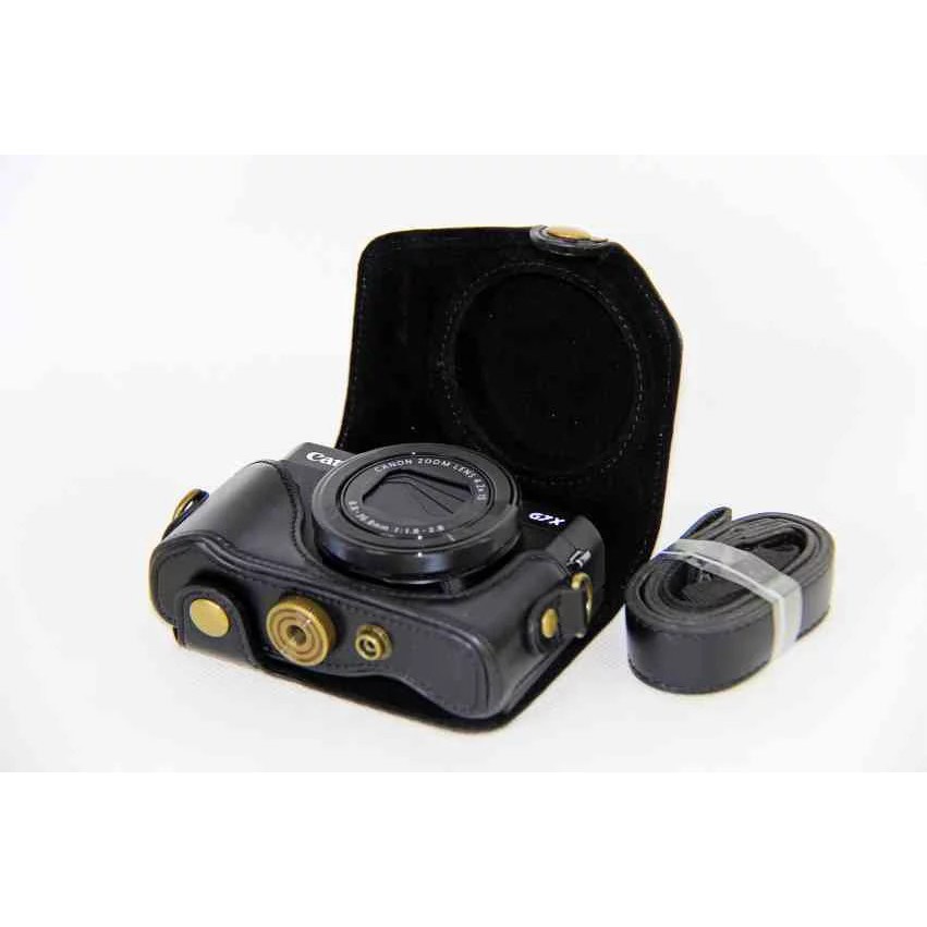 Bao Da PU Đựng Máy Ảnh Kỹ Thuật Số Kèm Dây Đeo Cho Canon G7X Mark II G7XII G7X2