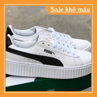 🔥SIÊU CÂP🔥 Giày Thể Thao Sneaker PM Trắng Cực Chất, Da Cao Cấp, Cực Bền, Đế Khâu Dành Cho Nam, Nữ