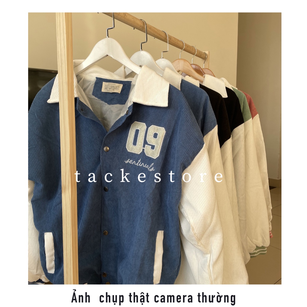 Áo khoác nữ khoác bomber nhung form rộng 2 lớp Chống Nắng Jacket Bomber TACKE STORE