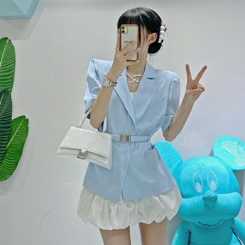 SET ÁO VEST XANH MIX QUẦN BOOM GIẢ VÁY ( kèm đai thắt) | BigBuy360 - bigbuy360.vn