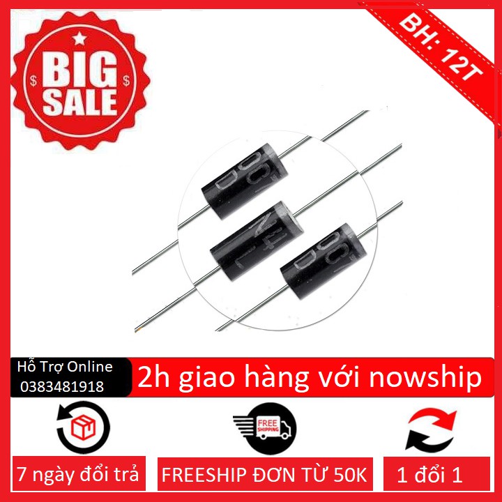 combo 10 diode 1n4007 1A-1000v (DIP) (10c) diot