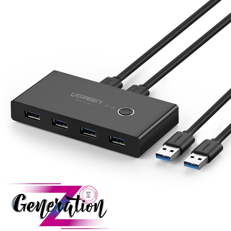 Bộ chuyển mạch (Switch) 2 cổng USB 3.0 chia sang 4 cổng USB 3.0 Ugreen 30768