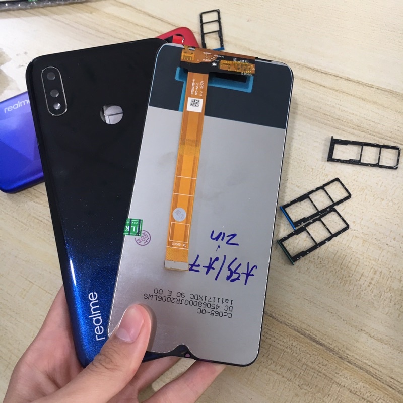 Combo Màn Hình + Bộ Vỏ Sườn Realme 3 Zin Hàng Cao Cấp . ( kèm khay Sim )