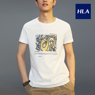 Áo Thun Cotton Nam Ngắn Tay HLA Round Neck Short Sleeve T-shirt
