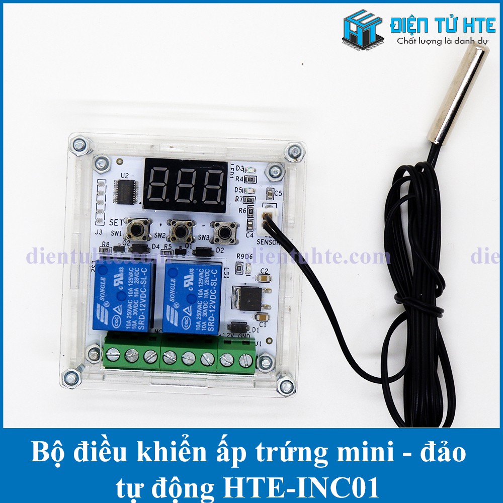 Mạch điều khiển nhiệt độ ấp trứng - đảo tự động hoàn toàn - đếm số ngày ấp HTE-INC01 [HTE Quy Nhơn CN2]