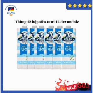 Thùng 10 hộp sữa tươi Devondale nguyên kem, 1 Lít