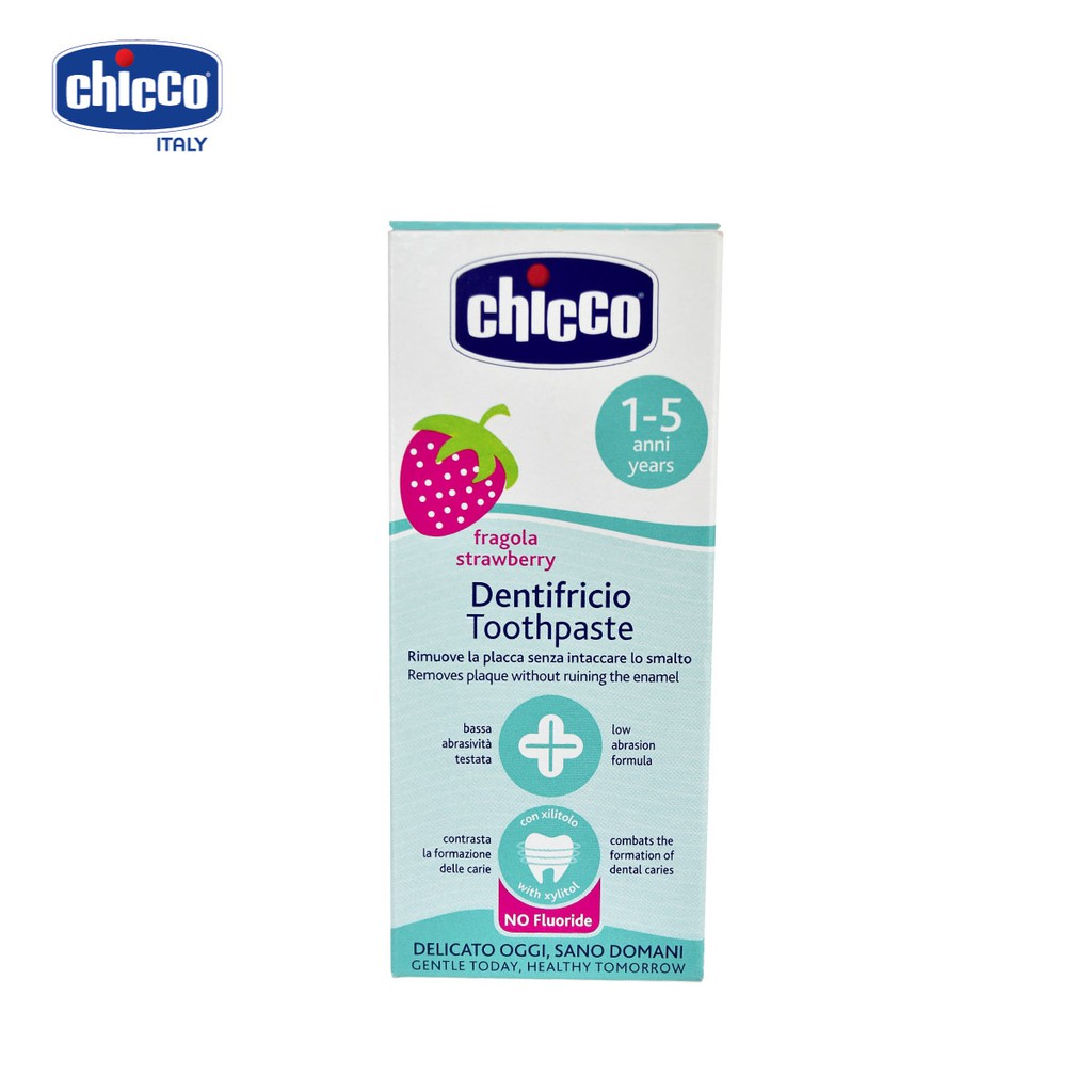 Kem Đánh Răng Chicco Hương Dâu 12+ Và Hương Chuối 6+ 50ML