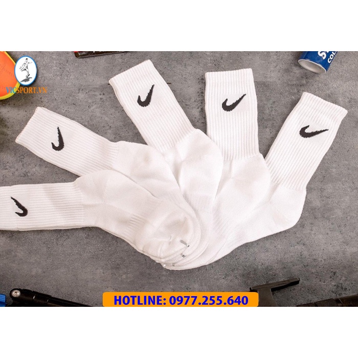 Vớ, Tất Dệt Kim Ngắn Đen, Trắng Thể Thao Bóng Đá Nike, Adidas Cao Cấp - Vicsportvn