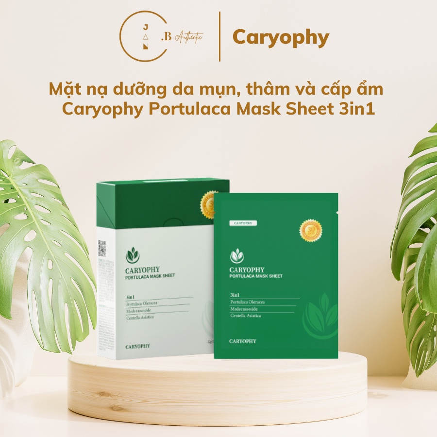 Mặt nạ cho da dầu mụn Caryophy Portulaca Mask Sheet