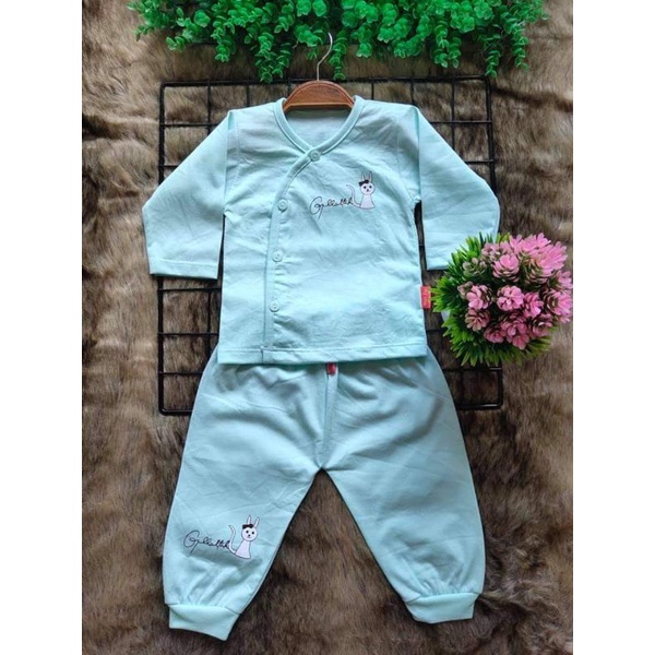 Bộ Quần Áo Cotton Dài Tay Gấu Thỏ Cho Bé 3-8kg