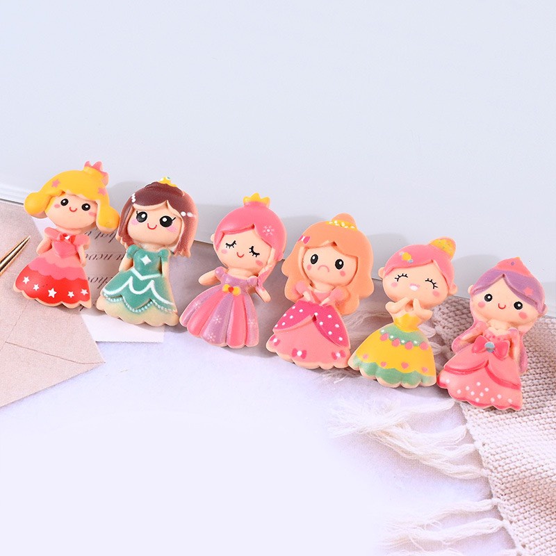 Charm (C546) slime/ Dụng Cụ Charm Trang Trí [Ko Keo &amp; Nút]  Hình Công Chúa Dễ Thương  - Giá 1 cái