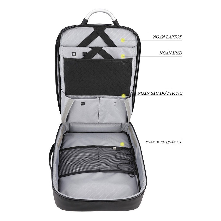 Balo doanh nhân cao cấp Arctic Hunter B00227 17 inch mở rộng/không mở rộng