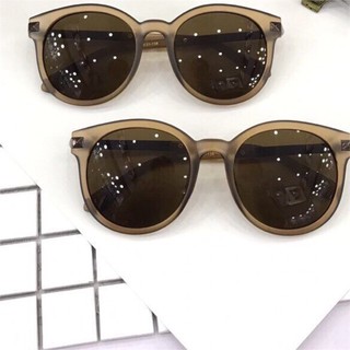 Siêu hot- Kính mắt nữ mặt tròn màu cực tây-NÂU