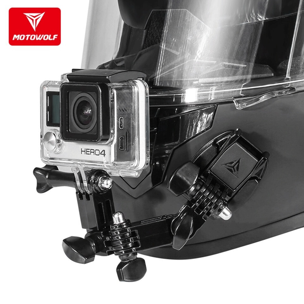 SIDE MOUNT GẮN GOPRO LÊN MŨ BẢO HIỂM MOTOWOLF