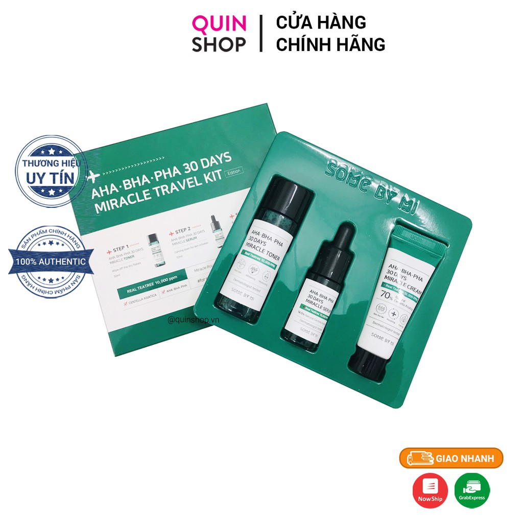 Combo Giảm Mụn Some By Mi AHA BHA PHA 30 Days Miracle Mini