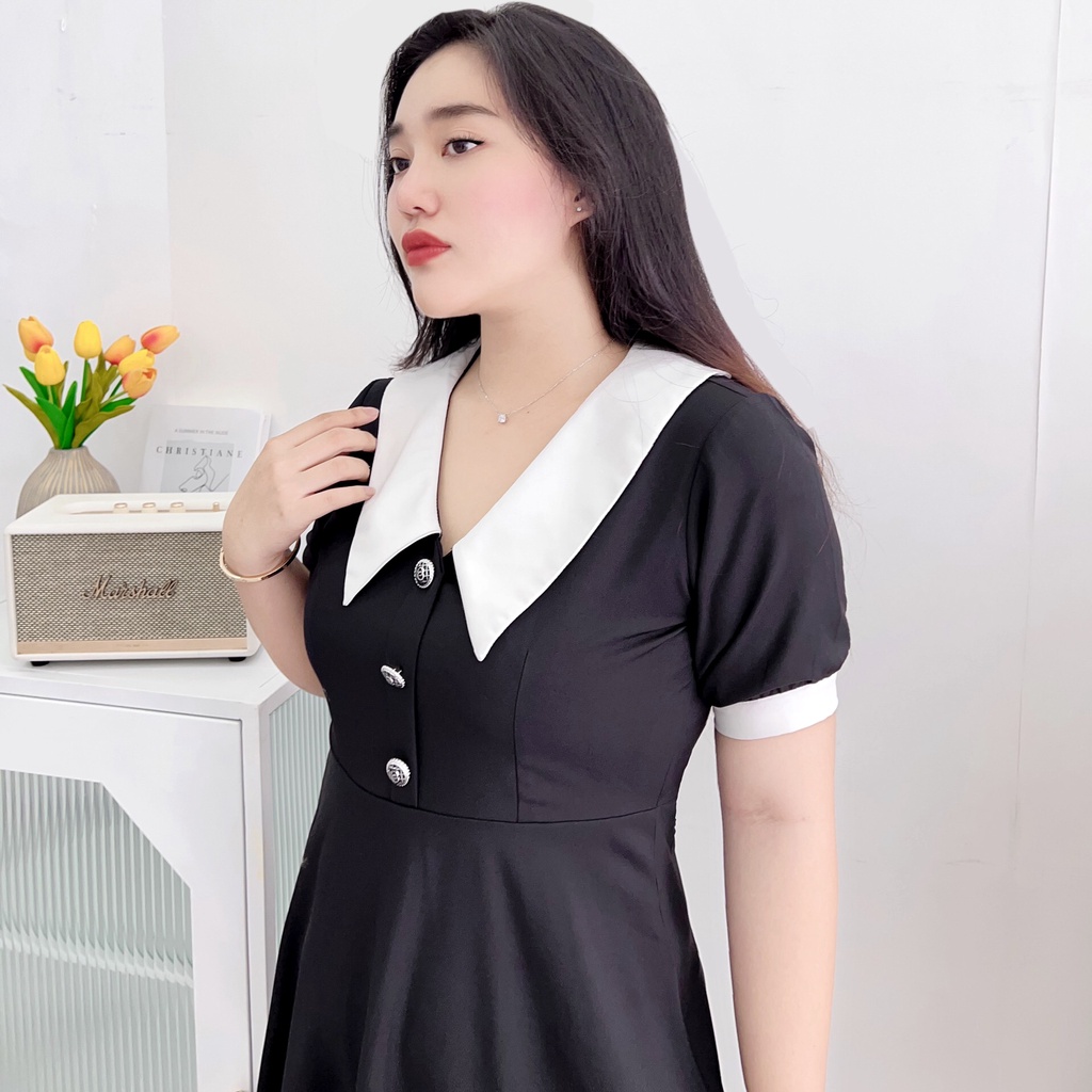 Đầm cố sơ mi dáng dài bigsize CHIAN0001