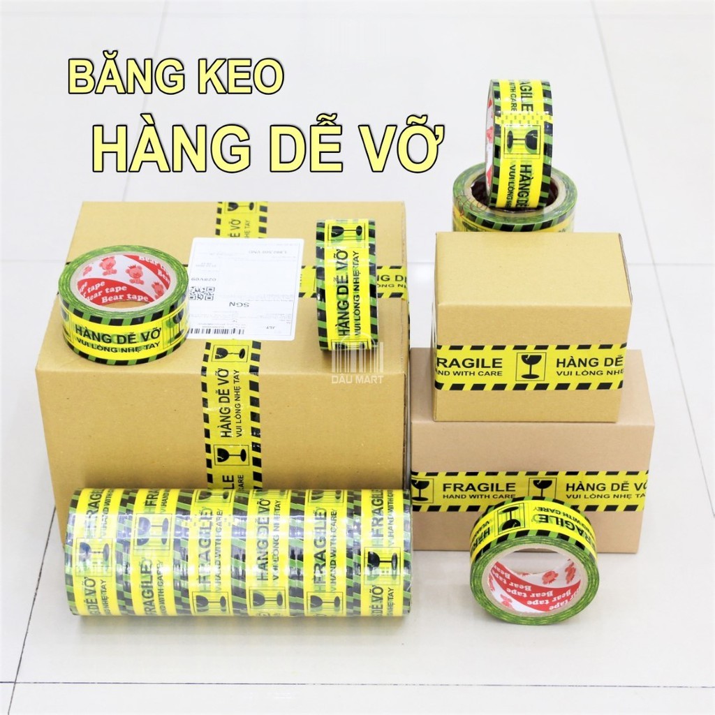 Băng keo hàng dễ vỡ 100 YARD - Băng dính hàng dễ vỡ 100 YARD