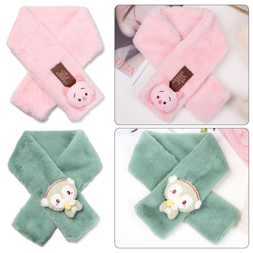 LAY Khăn Choàng Lông Giả Mềm Mại Thời Trang Thu Đông Cho Bé