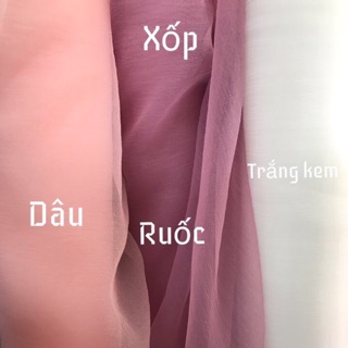 voan xốp trắng