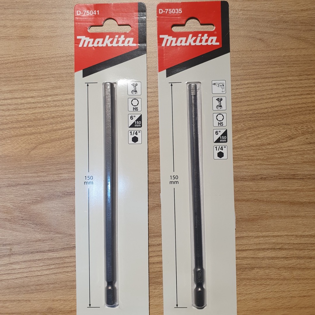 Mũi vít lục giác 5mm và 6mm dài 150mm Makita (D-75041/D-75035)