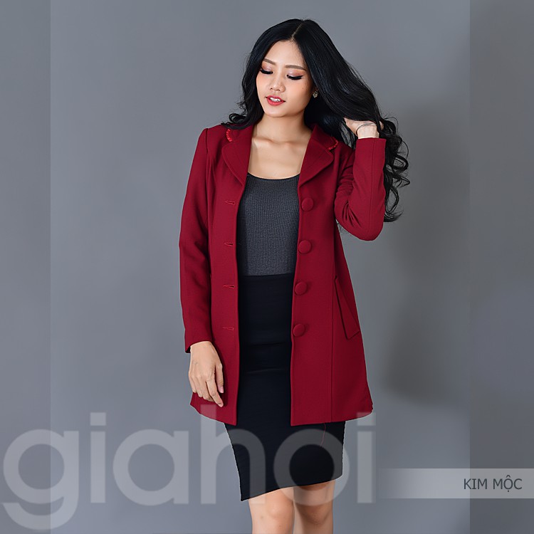_Áo Khoác Dạ Style Hàn Quốc Kim Mộc 02712(SALE OFF 50% Gía gốc 739K)