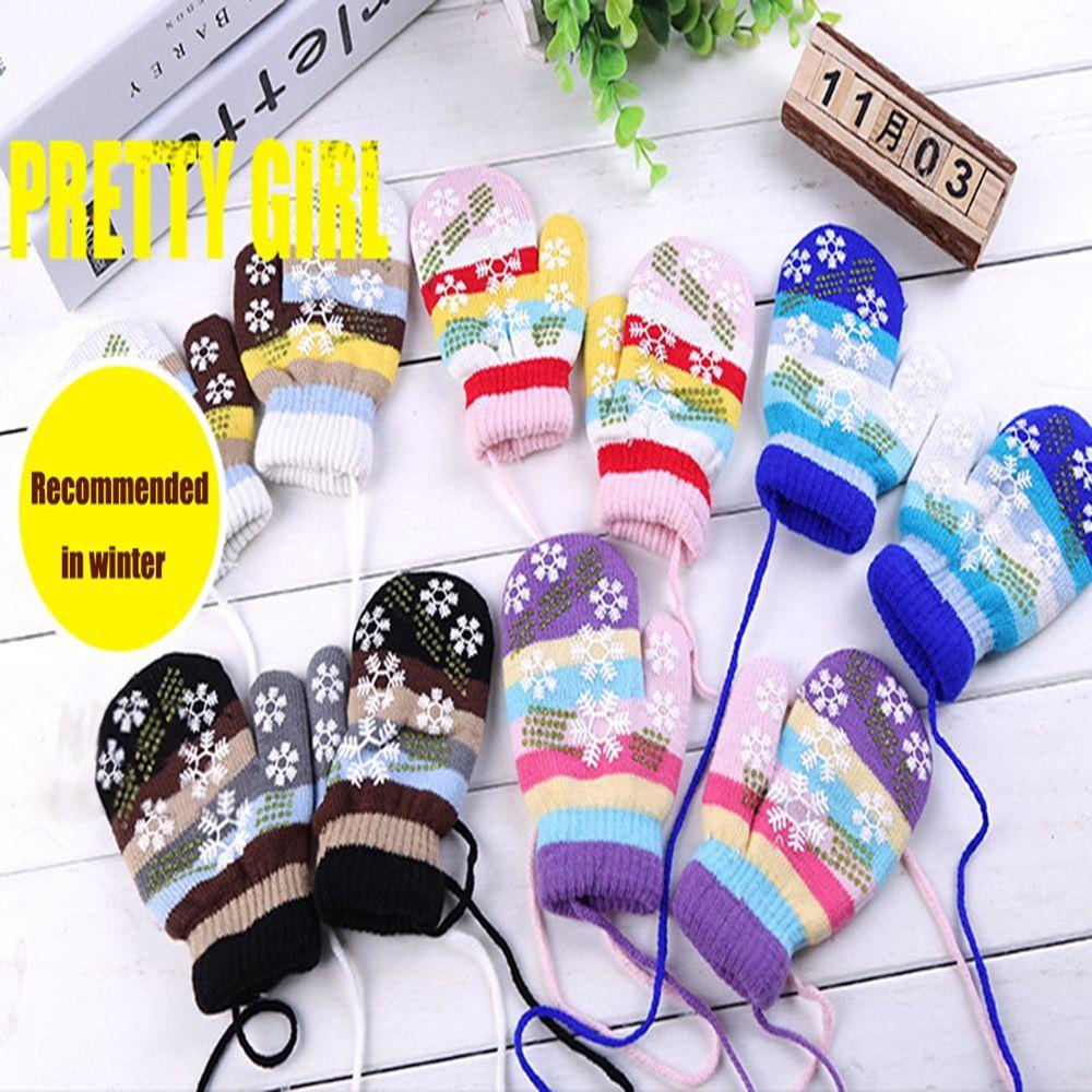 Găng Tay Giữ Ấm Mùa Đông Họa Tiết Bông Tuyết Xinh Xắn Dành Cho Trẻ Mihan