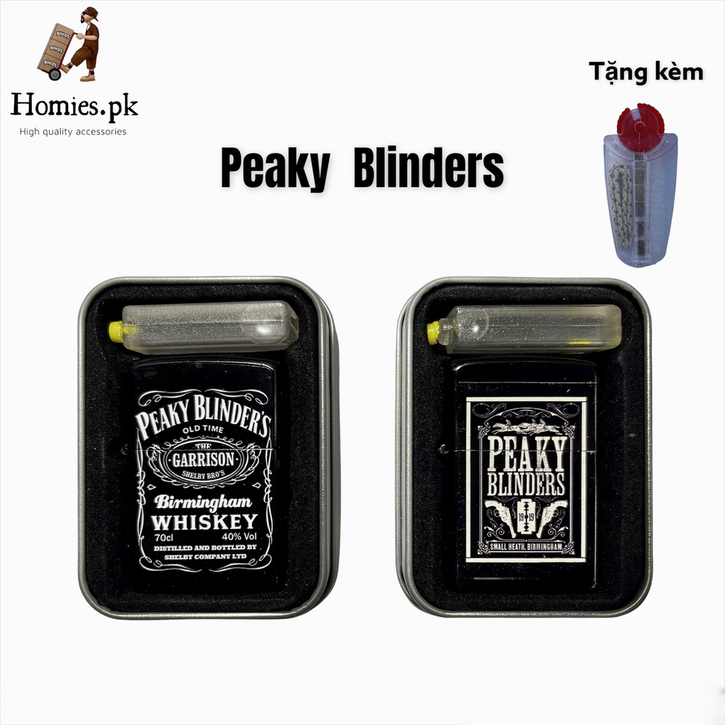 Hộp-𝙌𝙪𝙚̣𝙩-Bật-𝙇𝙪̛̃𝙖-𝙕𝙞𝙥-𝙋𝙤 in hình Peaky.Blinders, kiểu dáng chất, nhiều hình siêu ngầu- Homies.pk
