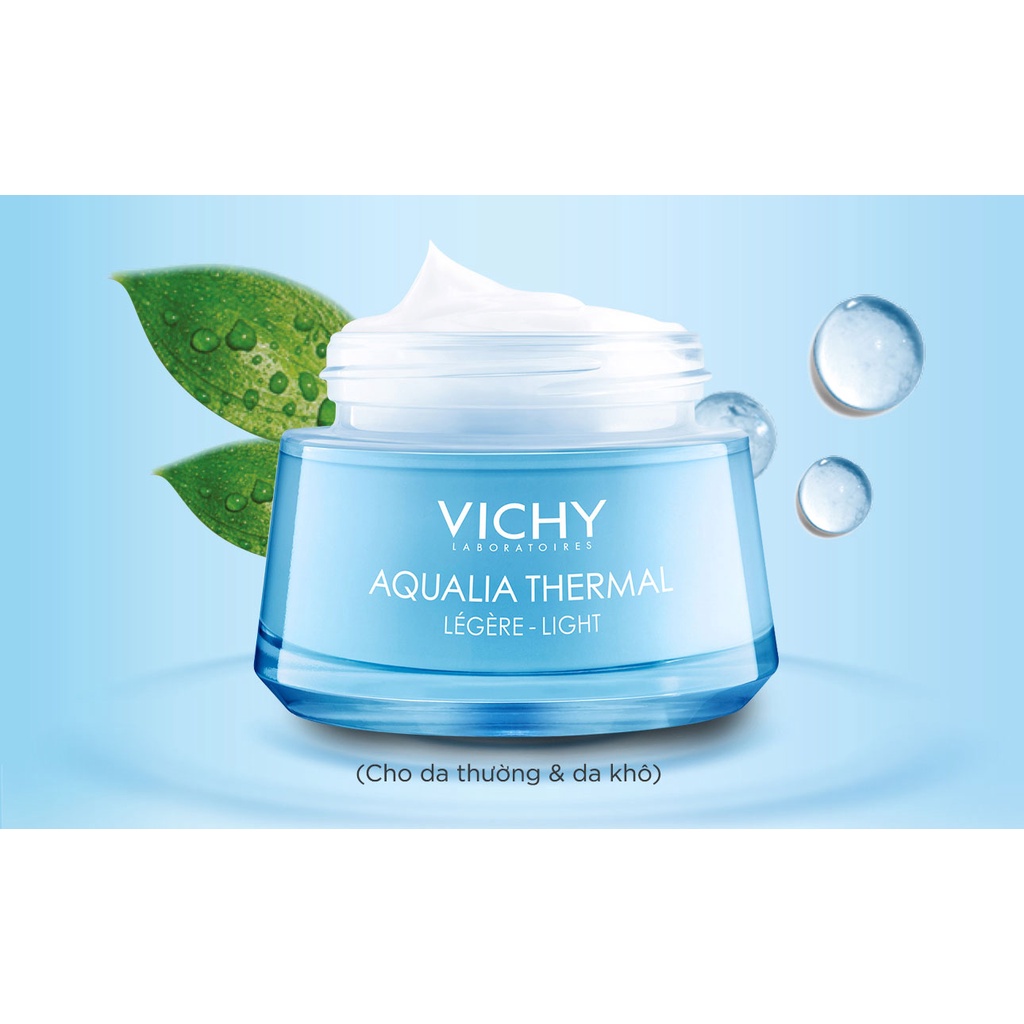 Gel dưỡng ẩm, cấp nước Vichy cho da thường, hỗn hợp Aqualia Thermal Gel 50ml - tester