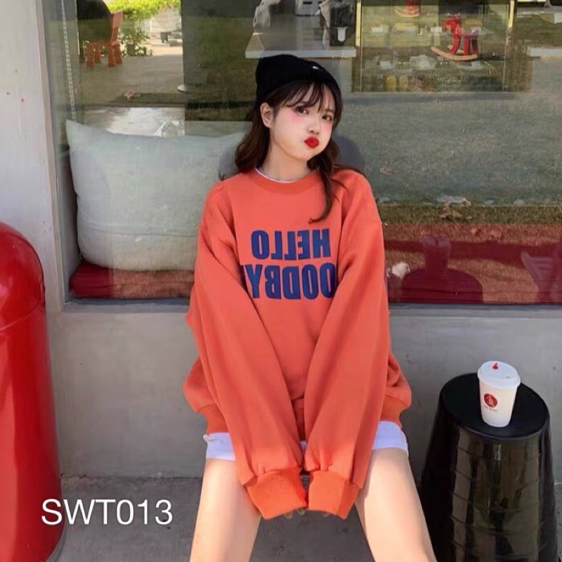 Áo sweater in chữ hell0 dành cho nam và nữ VN CLO - SWT013
