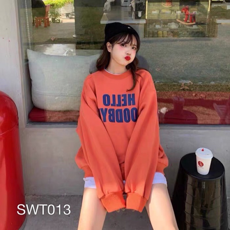 ÁO SWEATER IN CHỮ HELLO GOODBYE - SWT013 | BigBuy360 - bigbuy360.vn