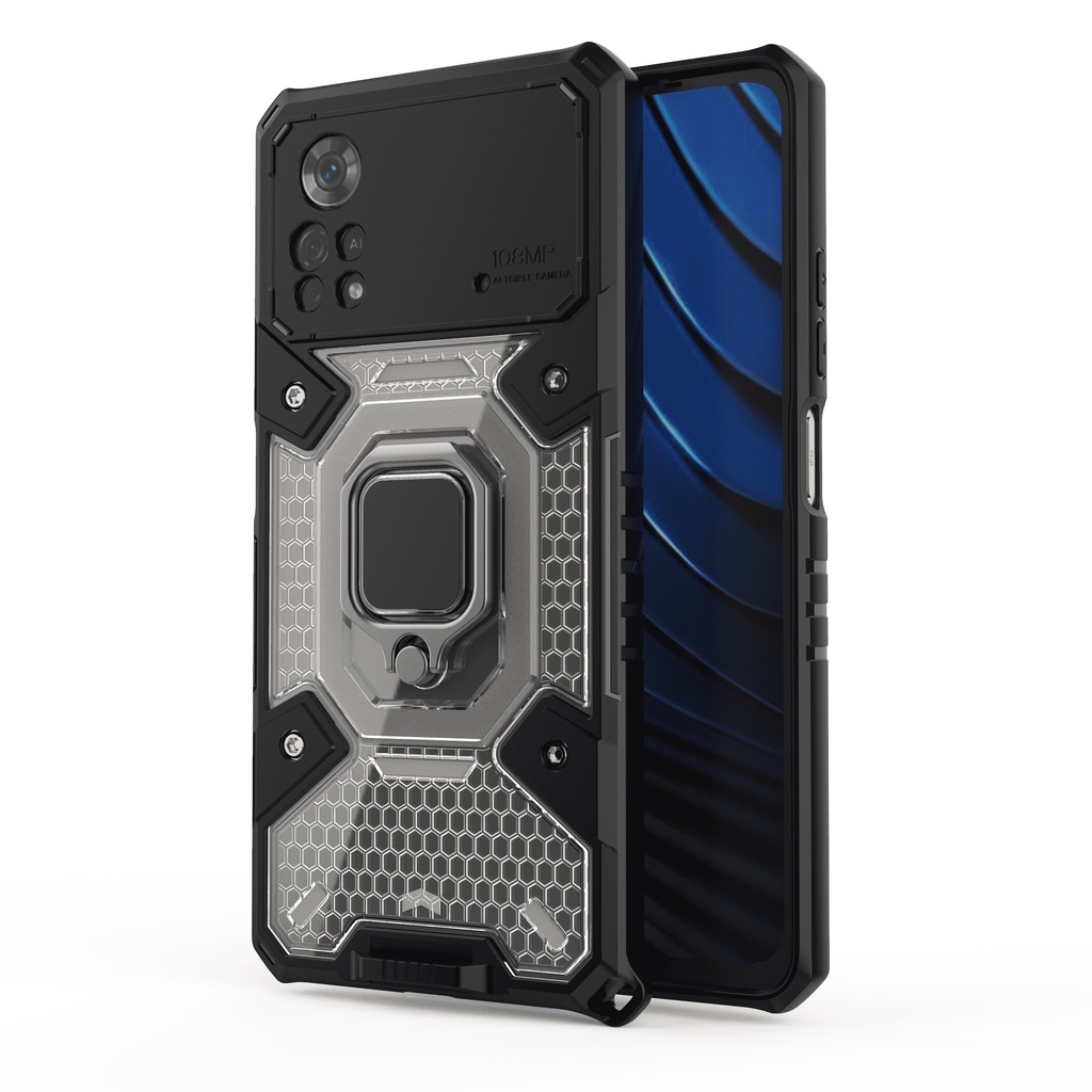 Ốp lưng Poco X4 Pro 5G tổ Ong Iring không gian mới chống sốc giá đỡ xem phim