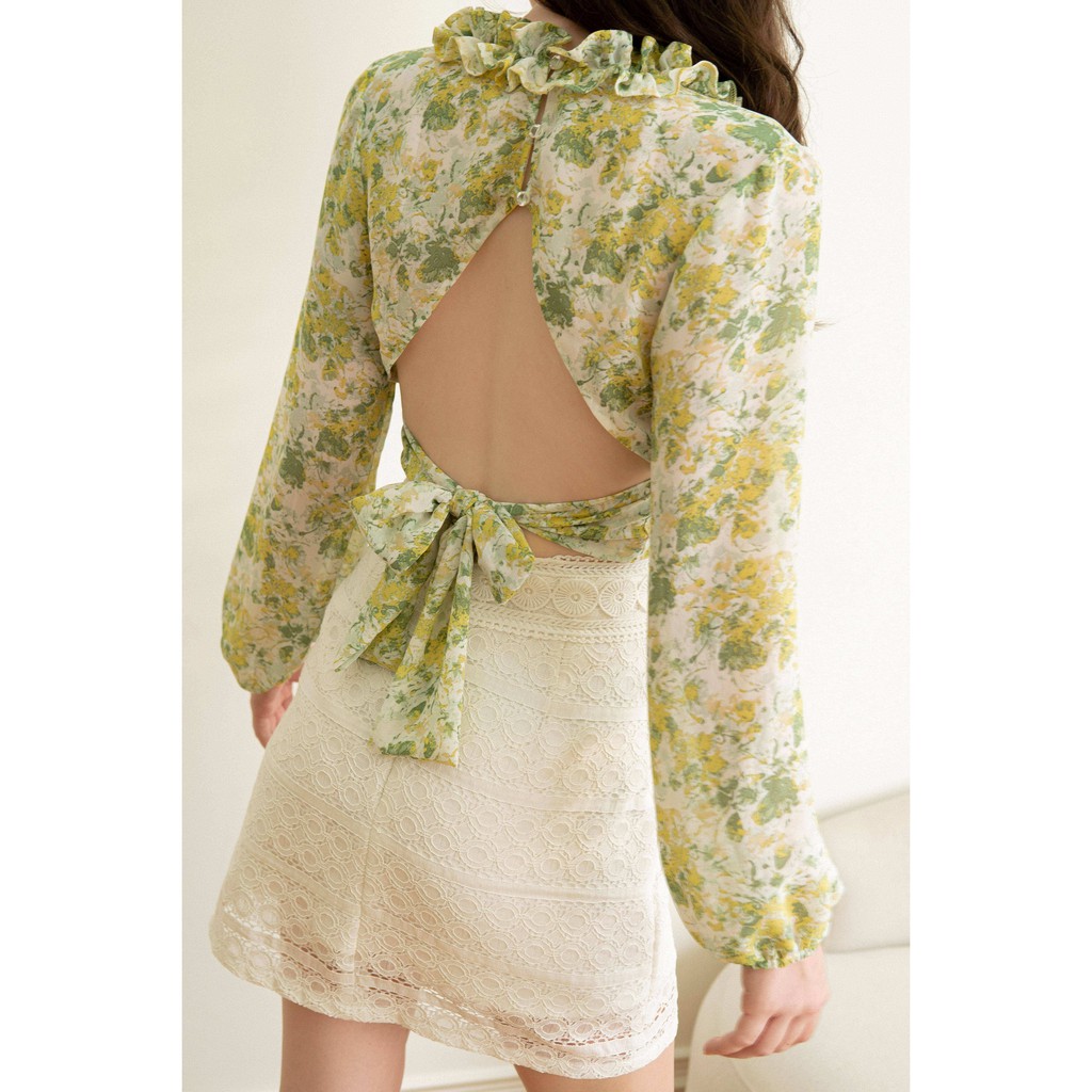 Chân Váy Ren Chữ A Màu Trắng EDINI - V384 | BigBuy360 - bigbuy360.vn