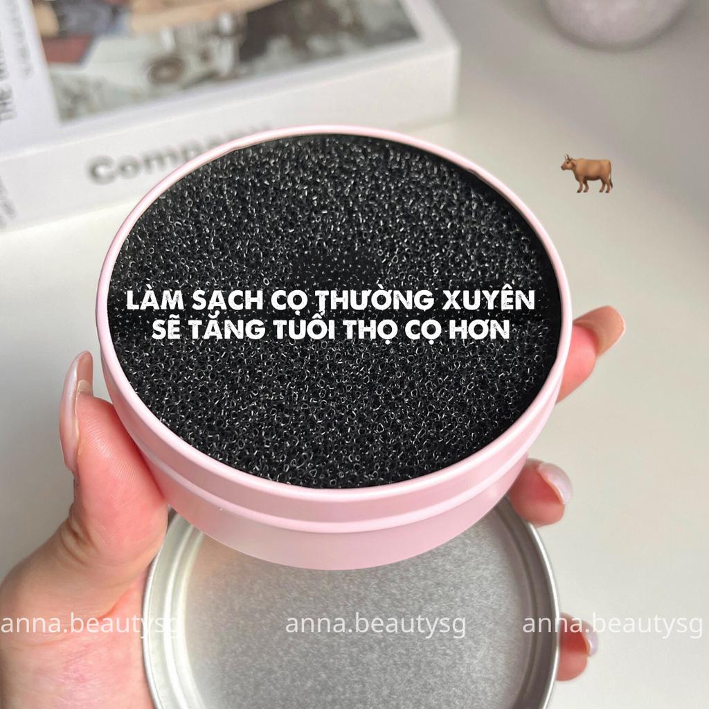 Hộp phủi cọ khô lấy sạch màu phấn, dụng cụ vệ sinh cọ chuyên nghiệp dễ dàng mang đi