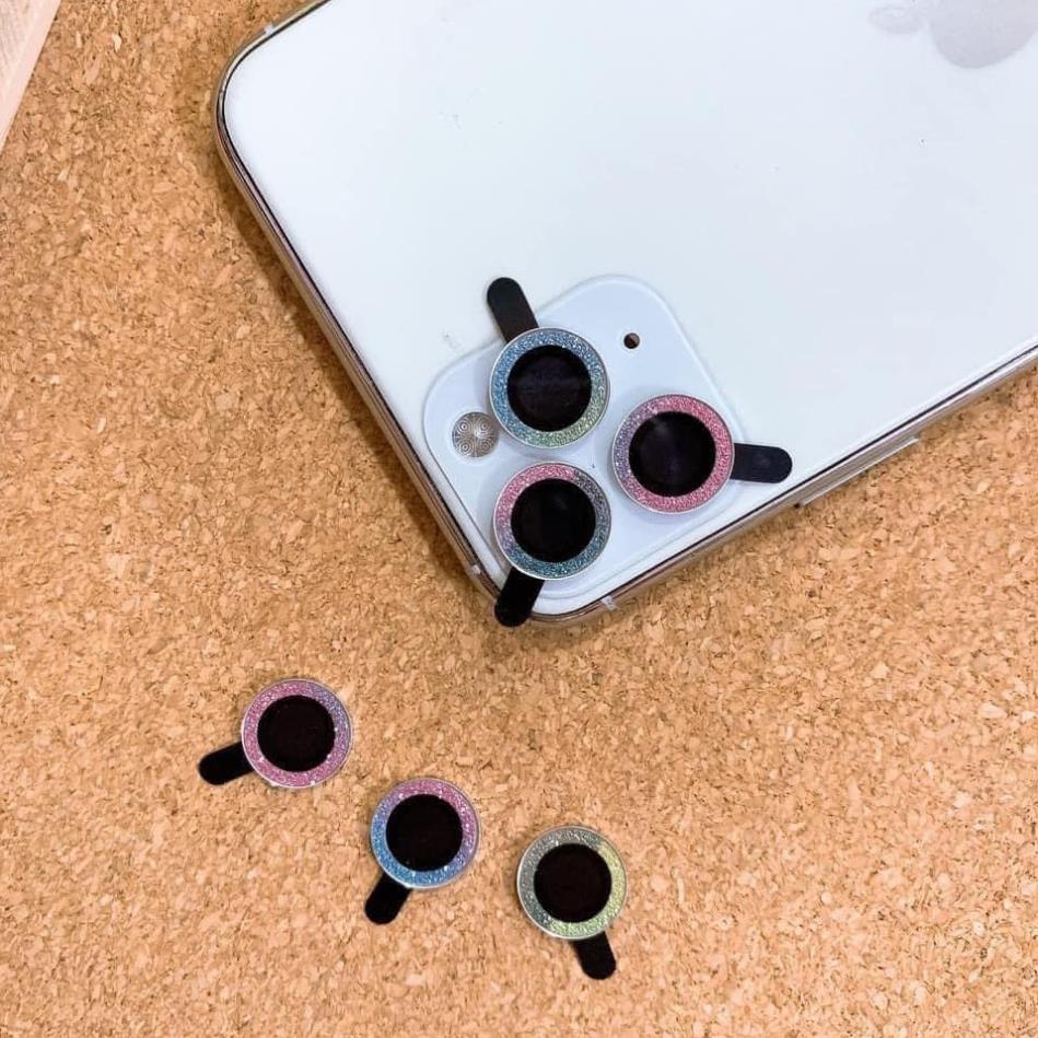 Kính cường lực nhũ kim tuyến bảo vệ mắt Camera 13/13pro/13 pro max 11/11Pro/11 Pro max/12/12 Pro/12 Pro Max