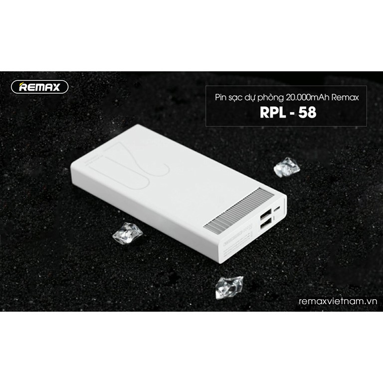 Pin Sạc Dự Phòng Remax RPL- 58 20000MAH- Hàng Phân Phối Chính Thức- Bảo Hành Toàn Quốc