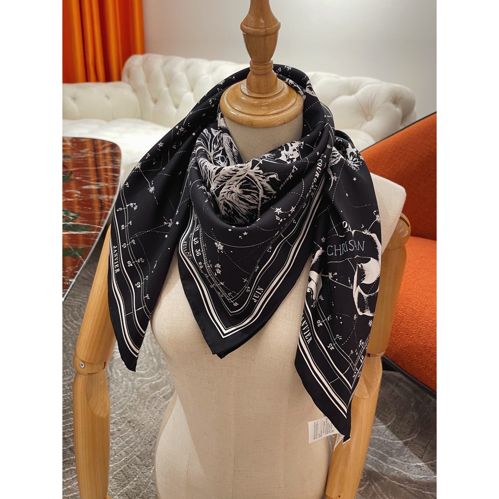 Khăn Quàng Cổ Vuông Bằng Lụa In Họa Tiết Cung Hoàng Đạo Thời Trang 2022 Cho Nữ