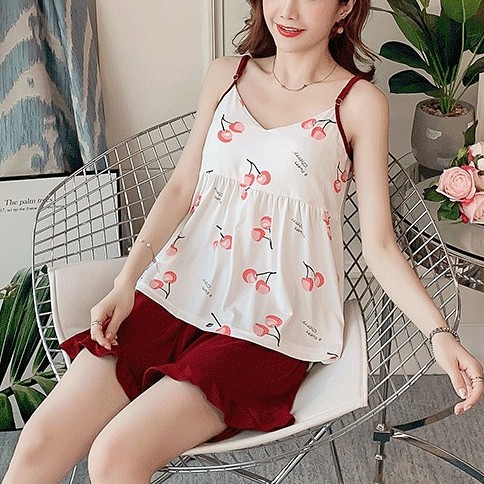 Đồ Ngủ 2 Dây Quần Đùi Có Mút Ngực Mềm Mại DB-001 | BigBuy360 - bigbuy360.vn